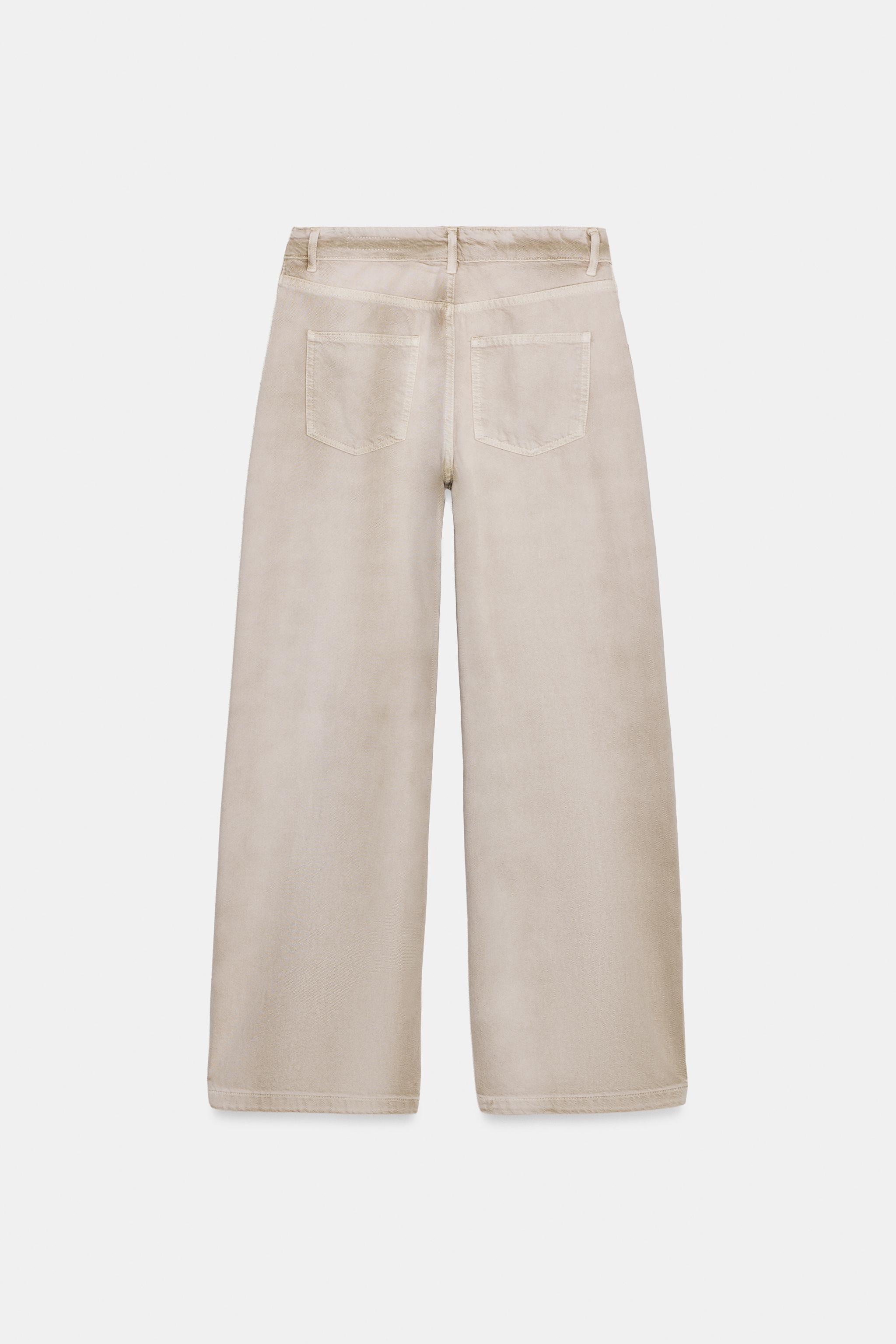 ZW COLLECTION HIGH-WAISTED WASHED EFFECT JEANS